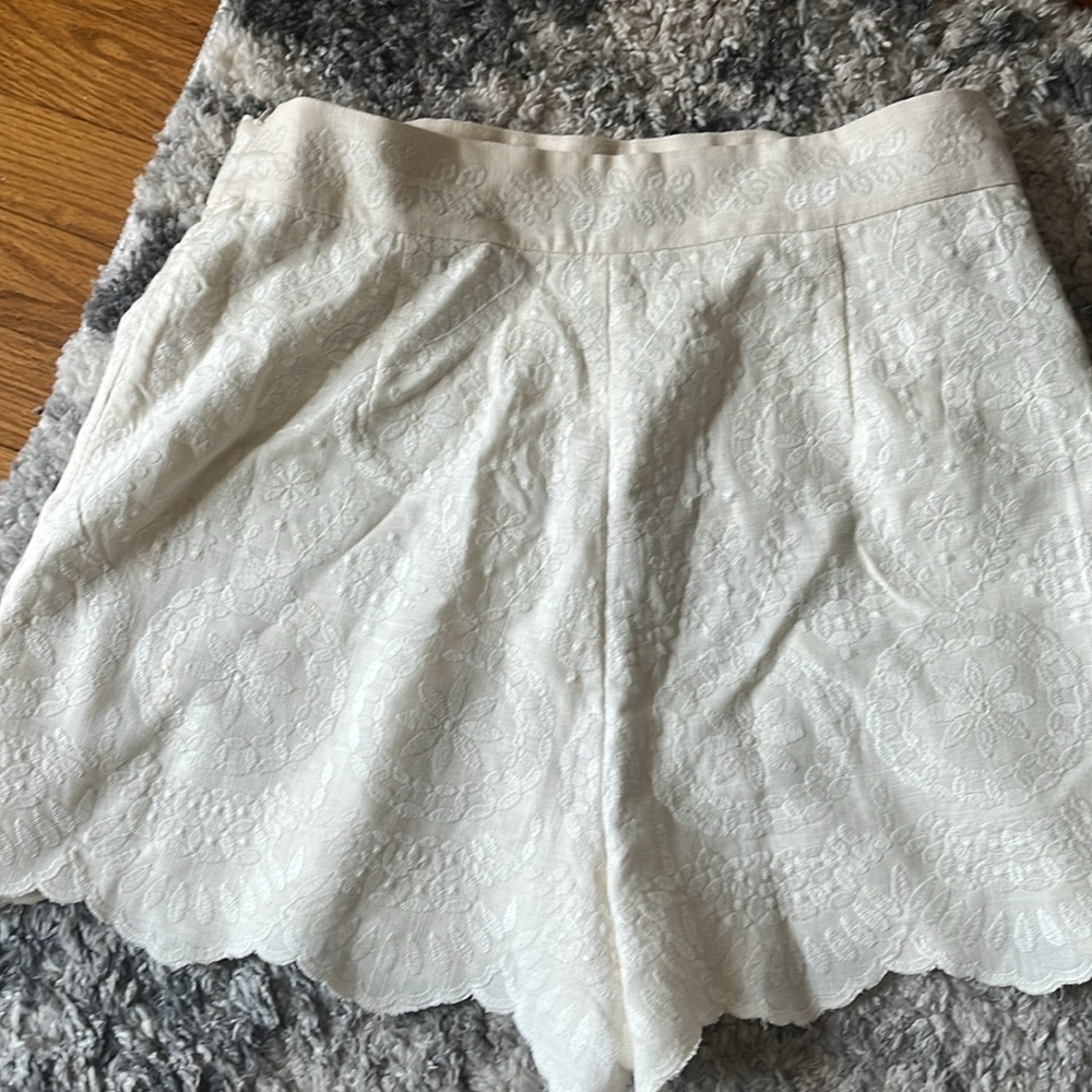 NWT Zara White Embroidered Shorts - Picture 7 of 7